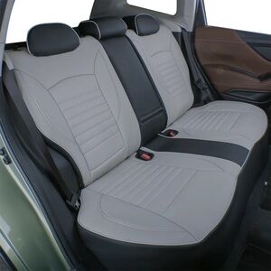 EKR Custom Fit Hyundai Tucson Black & Gray Leatherette Full Set Auto Seat Covers
